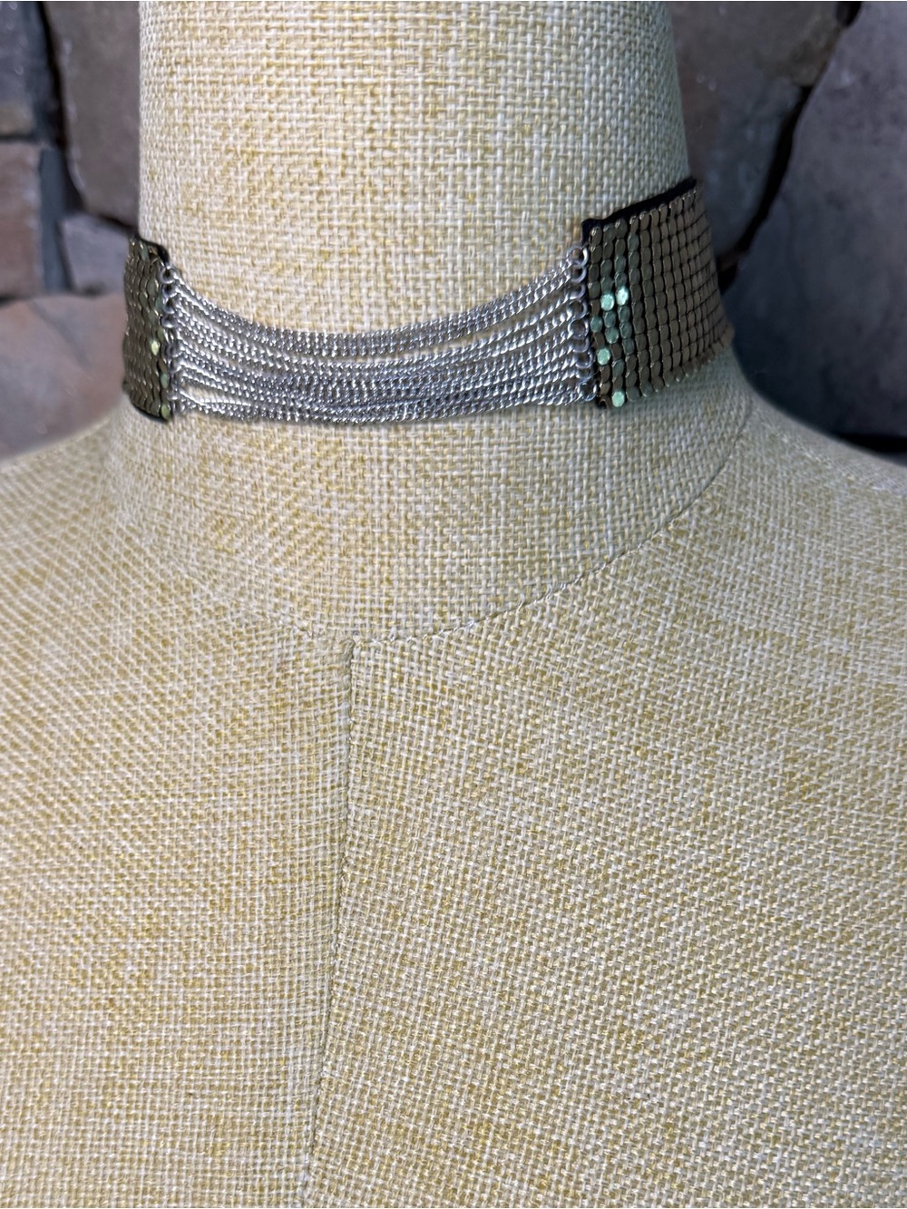 New🌟Free People-Metallic Silver Multi-Chain Choker Necklace